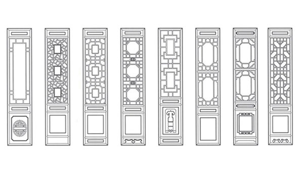 湘西喜迎门中式花格CAD设计图样式大全